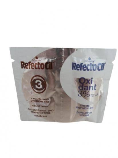 RefectoCil 3 Numara Koyu Kahve Tek Kullanımlık Kaş Kirpik Boyası ve Oksidanı